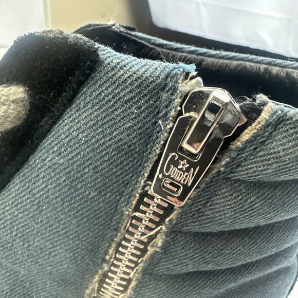 Golden Goose NWB Suede/leather Slide hightop Classic sneakers black/blue size 42 - Picture 15 of 16